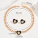 Feng Lady Cuban Chain Earring Set Personalized Love Lion Inlaid Diamond Design Earrings Long Necklace_ipsvogv.com