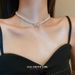 Zircon Bowknot Ribbon Pearl Necklace Exquisite Temperament Versatile Clavicle Chain Fashion High-end Sense Light Luxury_ipsvogv.com