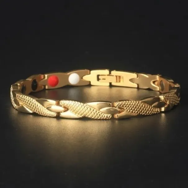 K, Chain Trendy 4 Colors Weight Loss Energy Magnets Jewelry Slimming Bangle Bracelets Twisted Magnetic Therapy_ipsvogv.com