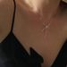 Knotted Ribbon Bow Necklace Casual Simple New Fashion High-end Versatile Light Luxury Clavicle Chain Accessory For Women_ipsvogv.com