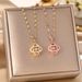 Korean Version Titanium Steel Necklace, Women's Agile Clover Pendant, Simple Collarbone Chain, Birthday Gift For_ipsvogv.com
