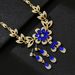 Diamond-Encrusted Water Drop Flower Tassel Necklace And Earrings Elegant Delicate Clavicle Chain Light Luxury High-End_ipsvogv.com