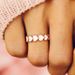 Cao Shi's New Simple Pink To Heart Drop Glue Ring For Women's Valentine's Day Gift Accessories_ipsvogv.com