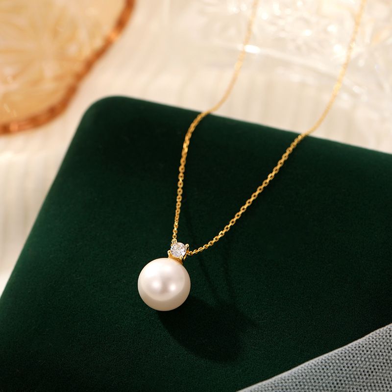 Under The Banyan Tree, S Silver Classic Diamonds Set On Single Round Bead Necklace For Women With A High Quality, Light_ipsvogv.com