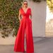 new slim jumpsuit high waist slimming jumpsuit straight wide leg pants for women_ipsvogv.com