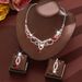 Women’s Jewelry Set Fashion Rhinestone Clavicle Necklace Evening Dress Accessories Exquisite Claw Chain Necklace Earrings Set Two Piece Set For Women_ipsvogv.com