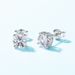 Shining 1ct Moissanite Earrings S925 Silver Four Claw Inlaid With Colored Diamonds Moissanite Earrings Simple Style_ipsvogv.com