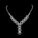 Round Full Diamond Bridal Jewelry Set - Wedding Necklace & Earrings (Korean Style, High-End Sparkle)_ipsvogv.com