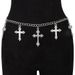 Jewelry Fashion Trend Hip-hop Single-layer Metal Cross Pendant Waist Body Chain_ipsvogv.com