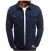 Men's Casual Solid Color Jacket Cardigan Button Cargo Jacket_ipsvogv.com