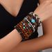 New Handmade Beaded Bracelet Set Men's Retro Wooden Bead Elastic Bracelet Coconut Shell Bracelet_ipsvogv.com