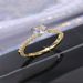 Simple Fashion Simulation Diamond Ring Diamond-embedded Wedding Couple Ring Wedding Ring_ipsvogv.com