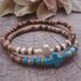 Hot Selling Coconut Shell Wood Chips Pine Stone Cross Men Hip Hop Handmade Beaded Elastic Wooden Bracelet_ipsvogv.com