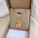 【 Titanium Steel 】 Little Bear Heavy Industry Necklace Female Copper Micro Inlaid True Gold Electroplated Ins Net Red_ipsvogv.com