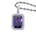 Men's Jewelry Hip Hop New Pink Blue Purple Green Square Solid Pendant Necklace Couple Necklace_ipsvogv.com