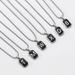hot selling stainless steel 26 English men and women fashion black square capital English titanium steel necklace_ipsvogv.com
