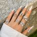 S Pure Silver Ring Fashion Butterfly Leaf Wrapped Zircon Business Design Women's Handpiece_ipsvogv.com