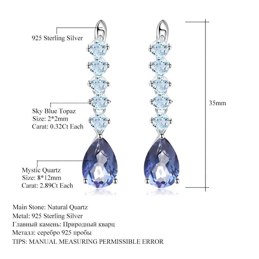 Luxury High Grade Natural Amethyst Earrings, Banquet Matching S925 Silver Inlaid Natural Gemstone Earrings_ipsvogv.com