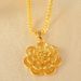 Elegant Style 2-piece Jewelry Set, Luxurious Gold Copper Gold-plated Flower Pendant Necklace And Earrings_ipsvogv.com