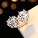 Classic Six Claw Platinum Necklace Female Simulation Diamond Simple Moissanite 1 Carat Pendant Clavicle Chain Earrings_ipsvogv.com