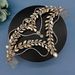 Women's Jewelry Champagne Crystal Rhinestone Hair Crown Handmade Floral Bridal Headpiece For Weddings And Special Occasions_ipsvogv.com