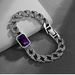 New Style Unisex Blue Couple Men And Women Cuban Personalized Men's Bracelets_ipsvogv.com