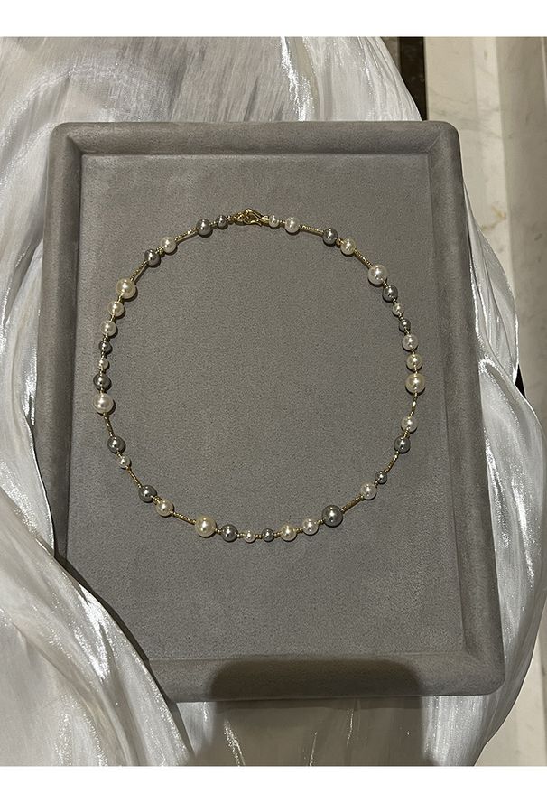 Ni Ni's Same Candy Age Reducing Mixed Color Bead Pearl Necklace With Unique Design And High Grade Light Luxury Neckchain_ipsvogv.com