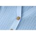 Women's Clothing autumn new knitted skirt trumpet sleeve top + fishtail hip skirt V neck hollow waist skirt_ipsvogv.com