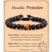 Hot Selling Natural Fashion Black Matte Tiger Eye Volcanic Stone Beaded Bracelet For Men_ipsvogv.com