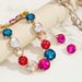American minimalist hip-hop style neckchain earring set, versatile with inlaid colored diamonds, long necklace,_ipsvogv.com