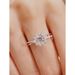 New Princess Wedding Mosang Stone Diamond Female Ring Pure Silver Plated Platinum Luxury_ipsvogv.com