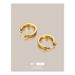 Simple metal geometric circle earrings basic style temperament high end versatile earrings real gold plated female earrings_ipsvogv.com