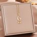 Korean Version Of Ins Style Titanium Steel Necklace, Female Niche Design, Zircon Moon Star Tassel, Internet Famous_ipsvogv.com