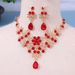 Women's Jewelry Elegant Drop Crystal Necklace And Earrings Set For Wedding, Party, And Special Occasions Water Drop Necklace Accessories_ipsvogv.com