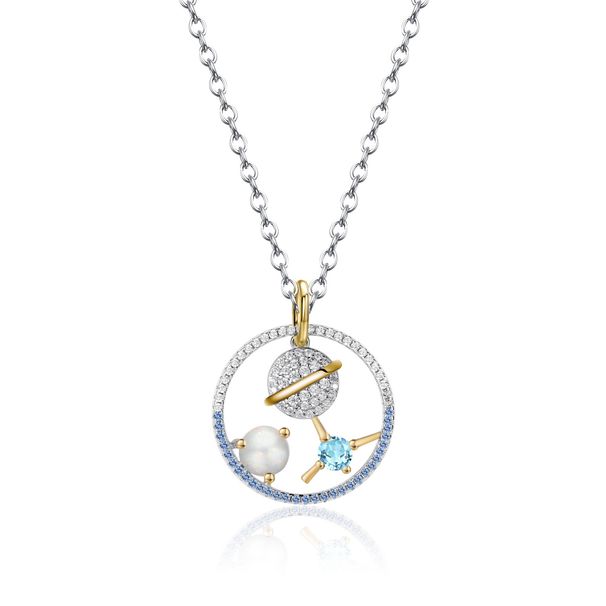 Natural Moonstone Topaz Necklace Clavicle Chain Sterling Silver Temperament New Original Design Niche Pendant Female_ipsvogv.com
