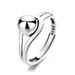 Yun Chaoxuan S Pure Silver Brushe Roun Ball Korean Version East Gate Light Luxury Ajustable Inex Finger Ring_ipsvogv.com