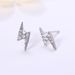 Cao Shi's Mini Lightning Zircon Earrings, Female Minimalist Temperament, Student Earrings_ipsvogv.com