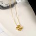 Titanium Steel Gold-plated Clover Flower Necklace With Women's Design Sense Collarbone Chain Jewelry_ipsvogv.com