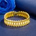 Fashion Coin Jewelry Clover Gold-Plated Men's Wide Carved Spark Bracelet Watch Chain_ipsvogv.com
