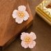 French Fashion Exquisite Matte Three-dimensional Floral For Women With A Sense Of Light Luxury, Sweet And Elegant Silver_ipsvogv.com
