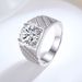3 Carat Full Diamond Domineering Men's Ring Oblique Diamond Moissanite Men's Ring_ipsvogv.com