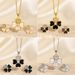 lucky four-leaf clover pendant exquisite high-grade copper plated gold does not fade titanium steel neck_ipsvogv.com