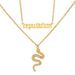 siwft Tynefer reputation snake necklace sex gold snake necklace Tyler reputation lover anti hero fan gift_ipsvogv.com