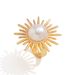 Exaggerated Irregular Metal Knock Pattern Open Female Ins Geometric Pearl Ring_ipsvogv.com