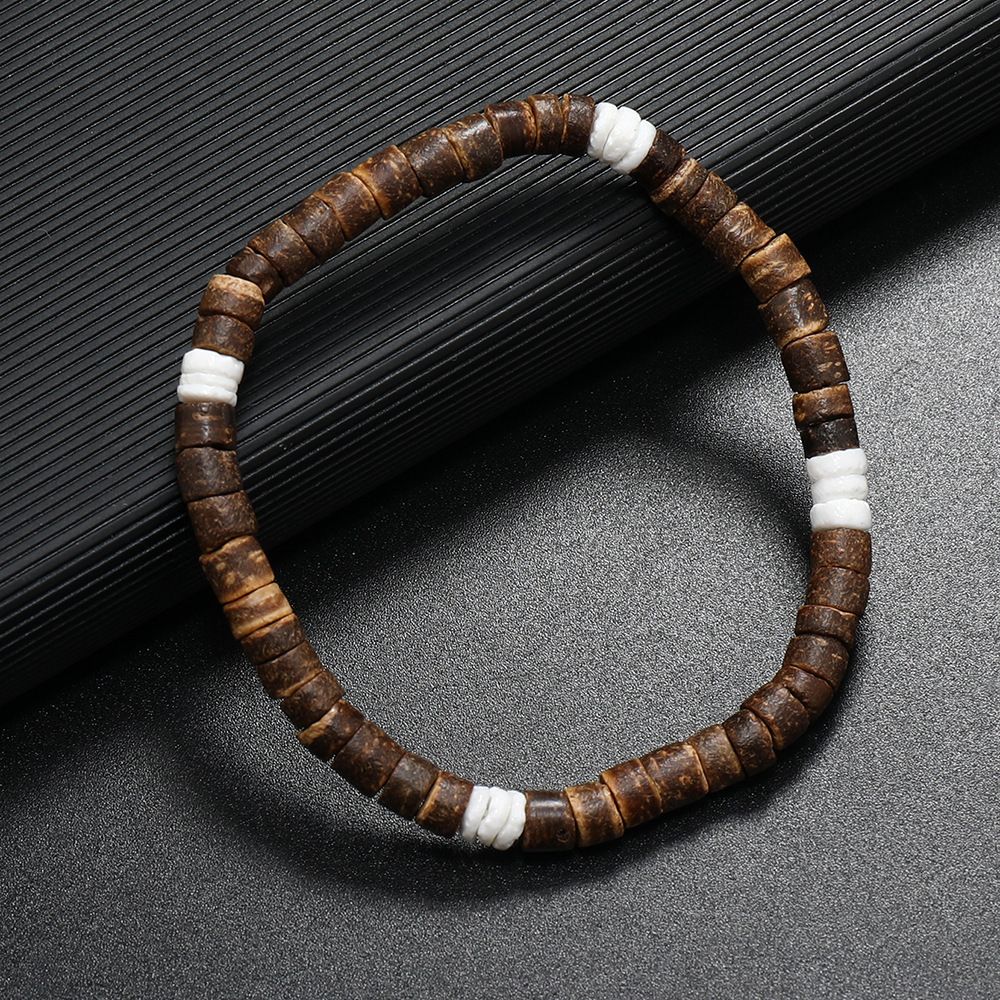 Hot Selling Coconut Shell Coffee Wooden Beaded Fashion Ethnic Style Niche Men's Bracelet_ipsvogv.com