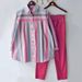 Women's Spring And Autumn Large Size Loose Fat MM Striped Collar Long-sleeved Fashion Sports Suit Two-piece Suit_ipsvogv.com