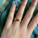 Ancient French Color Light Luxury High-end Synthetic Red Wheat Ear Ring Gold Versatile Jewelry Fashionable Women_ipsvogv.com