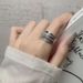 Designer's Set Luxury French Zircon Diamond With Mesh Red Heavy Industry Shining Multi Layer Index Finger Ring_ipsvogv.com