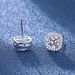 Women's Jewelry Silver Plated Zircon Earrings Square Round Earrings Fashionable And Simple Temperament Ming Style Square Earrings_ipsvogv.com