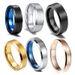 Men's Jewelry Plain Ring Brushed 2/4/6/8/10mm Unisex Beveled Tungsten Steel Ring_ipsvogv.com